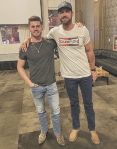 Morris at Riley Green's album release party following his show with Jon Pardi at Nashville's Ryman Auditorium on October 2nd, 2019
